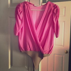 Neon pink bodysuit